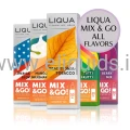Liqua Mix & Go all flavours 50ml shortfill e-liquids – American Blend, Mango Milkshake, Traditional Tobacco, Tutti Frutti, Berry Mix – available now at eliquids.ie Irela