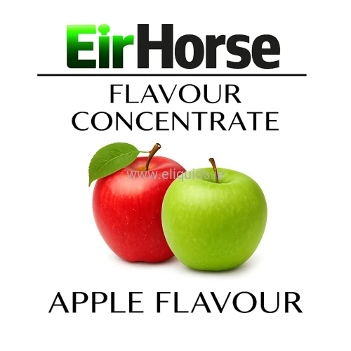 EirHorse Apple Flavour Concentrate 10ml – fresh green and red apples on a white background.