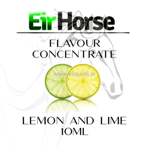 Eirhorse Lemon and Lime Flavour Concentrate 10ml – citrus blend with fresh lemon and lime slices on white background.