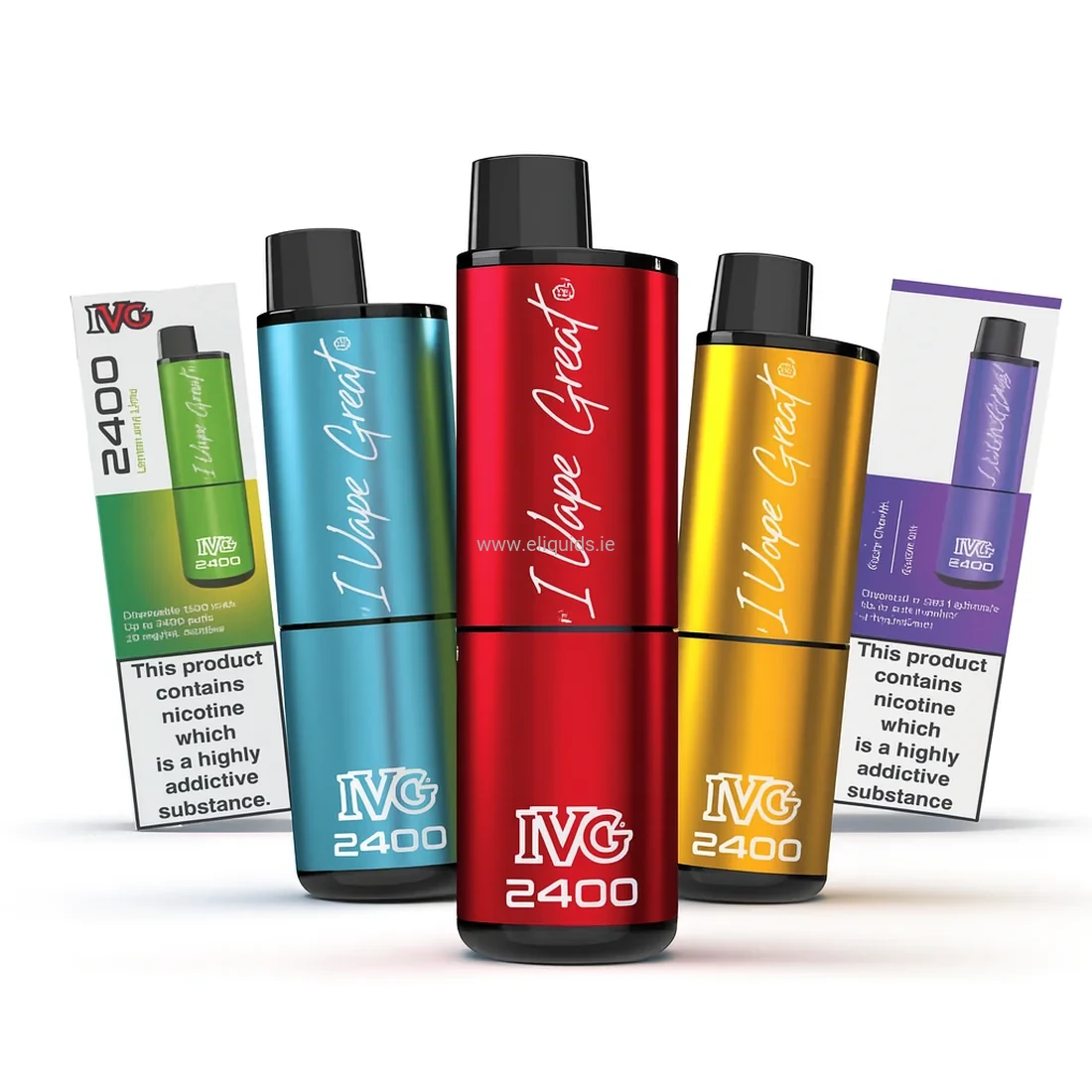 IVG 2400 Disposable Vape 5-Pack | All Flavours Included | Ireland