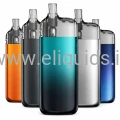 SMOK Tech247 pod kit colour options – orange, gunmetal, teal, silver and blue