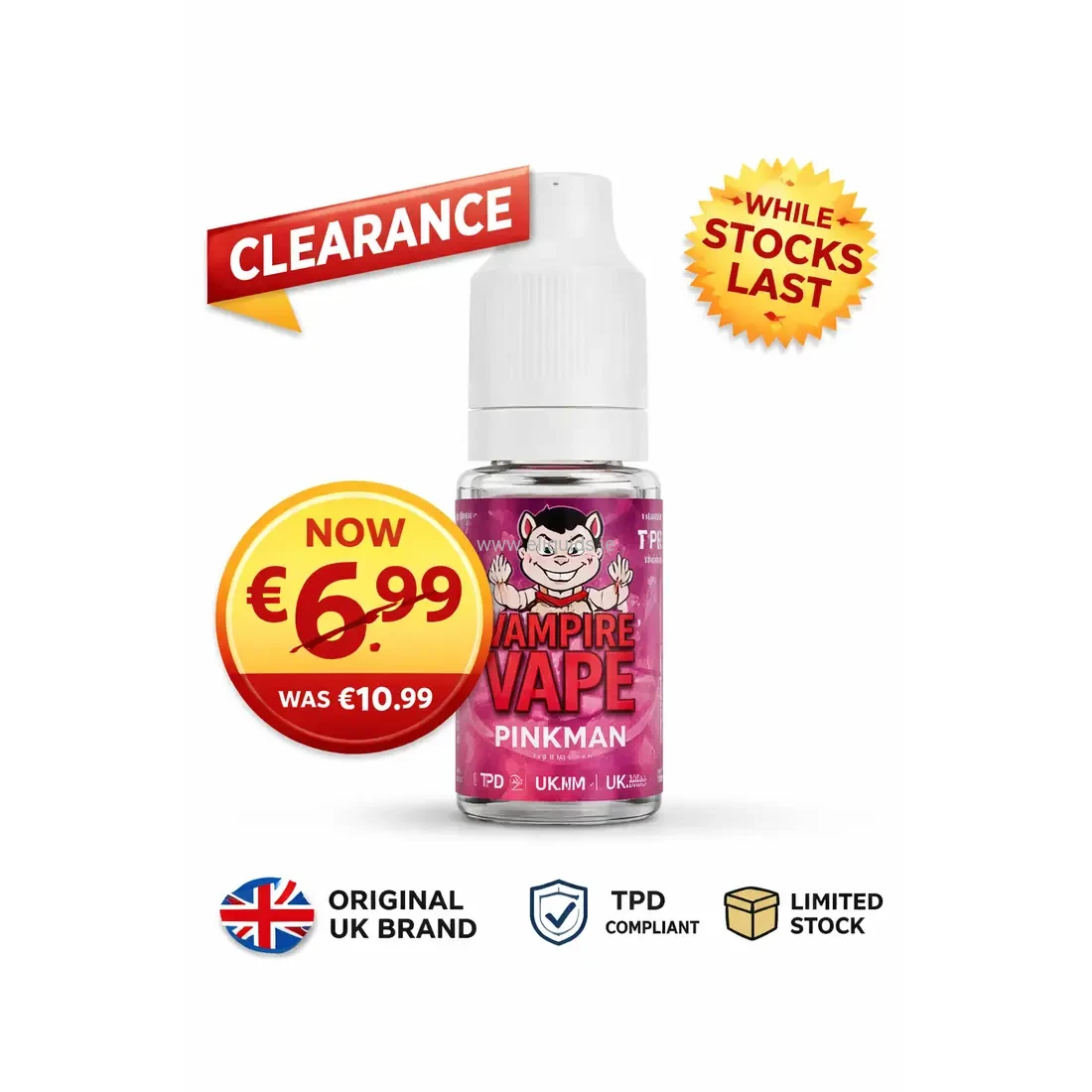 Vampire Vape 10ml Clearance €6.99
