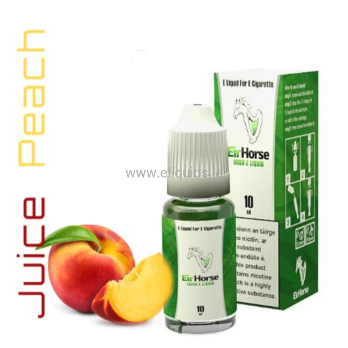 Eirhorse Juicy Peach 10ml 70PG/30VG MTL e-liquid bottle and box packaging