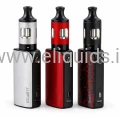 Innokin EZ Watt vape kit in three colours – silver, red and black crackle finish on white background