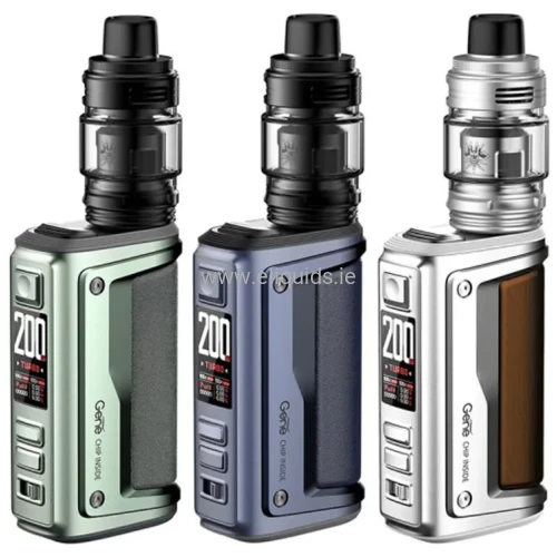 VOOPOO Argus GT2 UFORCE-L Kit 200W mod with tank in green, blue and silver colour variants