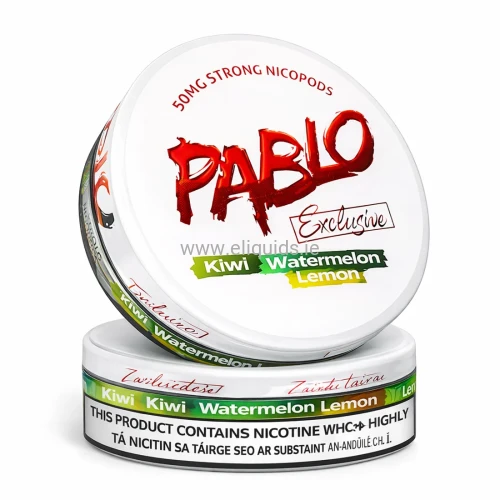Pablo Exclusive nicotine pouches tins Kiwi Watermelon Lemon