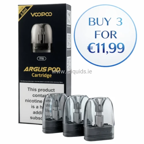 VOOPOO Argus Pod Cartridges 2ml – Buy 3 for €11.99 promo badge