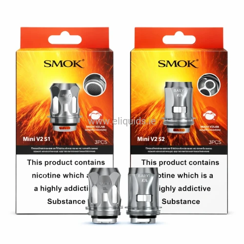 smok tfv8 baby v2 coils SMOK TFV8 Baby V2 S1 & S2 Coils 3 Pack – 0.15Ω