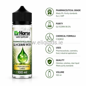 Eirhorse Pharmaceutical Plant Glycerin 100ml 99.5% 