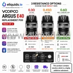 Argus E40 Replacement Pods 2 Pack