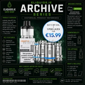 Aspire BP Coil Heads 5-Pack + Veynom LX/EX Pod Archive