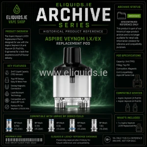Aspire Veynom EX LX Replacement Pods Archive