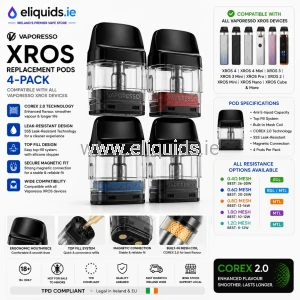 Vaporesso XROS Replacement Pods 4-Pack