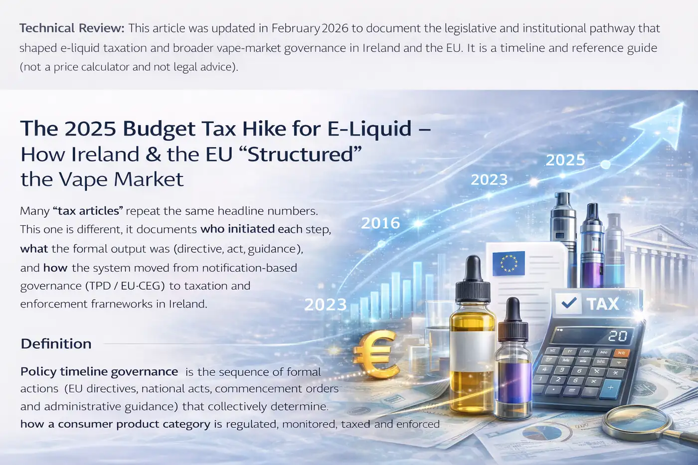 The 2025 Budget Tax Hike for E-Liquid – EU & Ireland Timeline
